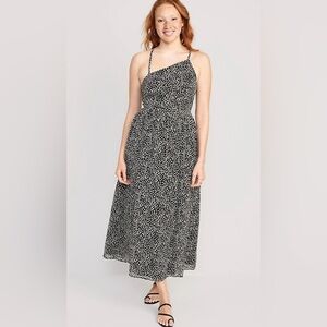 Old Navy One Shoulder Printed Maxi Dress Fit And Flair Whimsygoth Fairy Cottage